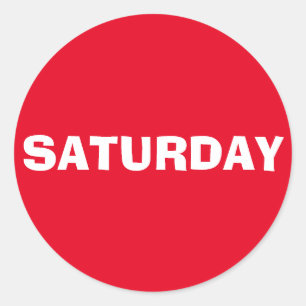 Saturday Ad Lib Red Sticker von Janz