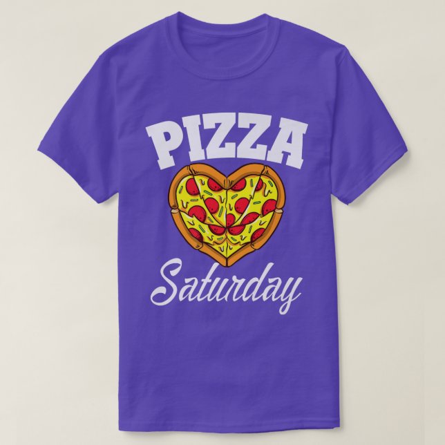 Saturday Pizza Night Funny Pizza Lover Fast Food 1 T-Shirt (Design vorne)