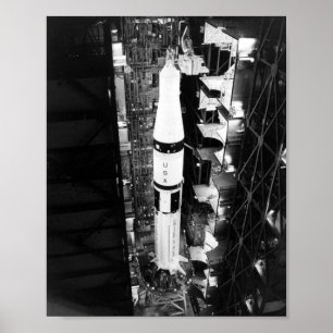 Saturn 1B Booster für Apollo-Soyuz-Test-Projekt Poster