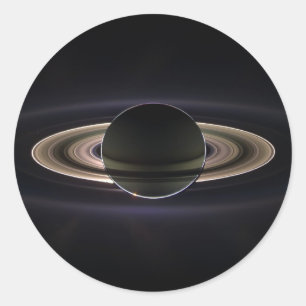 Saturn Aglow Classic Round Aufkleber