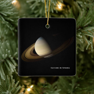 Saturn am Frühling Equinox, Cassini Weihnachten Keramikornament