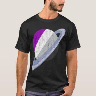 Saturn Asexuality Flag Lgbt Ace Pride Monat Equali T-Shirt