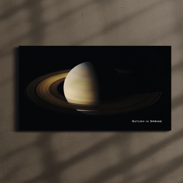 Saturn bei Spring Equinox, Cassini-Huygens Leinwanddruck (Von Creator hochgeladen)