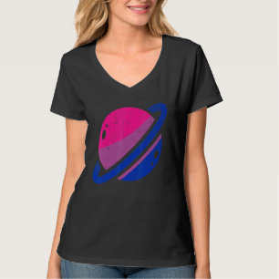 Saturn Bi Pride Lgbt Bisexualität Flaggengleichhei T-Shirt