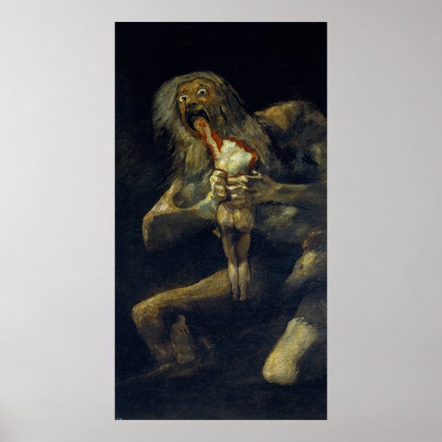 Saturn, der seinen Sohn von Francisco de Goya bekl Poster (Vorne)