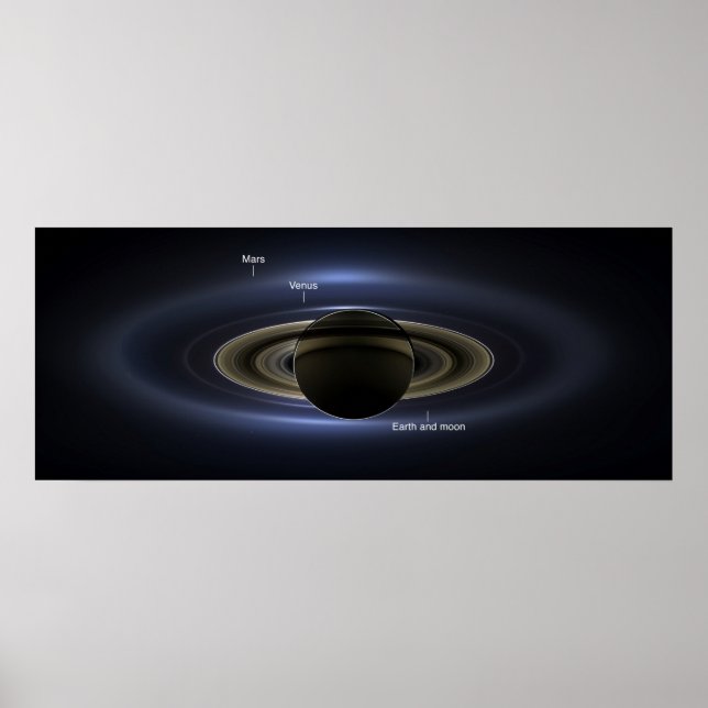 Saturn Eclipse 3 - gekennzeichnet Poster (Vorne)