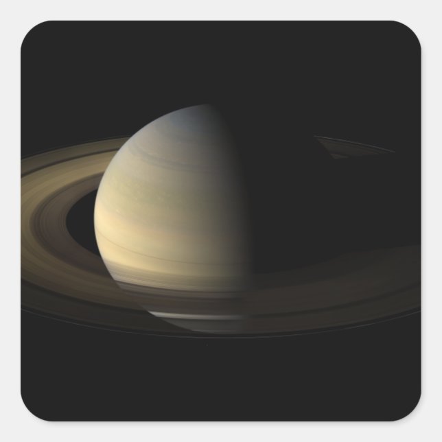 Saturn Equinox Quadratischer Aufkleber (Vorderseite)