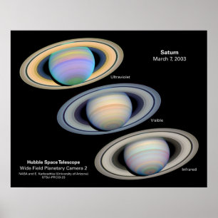Saturn - Hubble-Bilder Poster