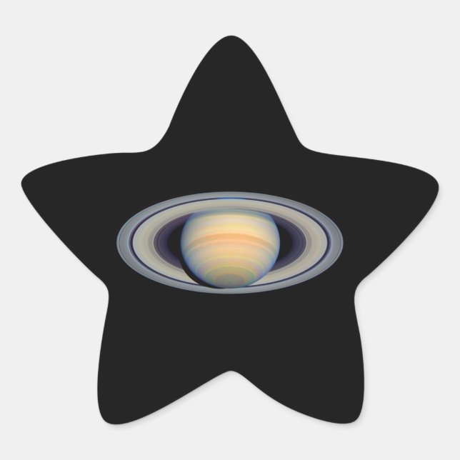 Saturn (Hubble Telescope) Stern-Aufkleber (Vorderseite)