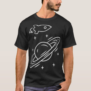 Saturn Hula Hoop Orbit Outer Rings Graphic Space G T-Shirt