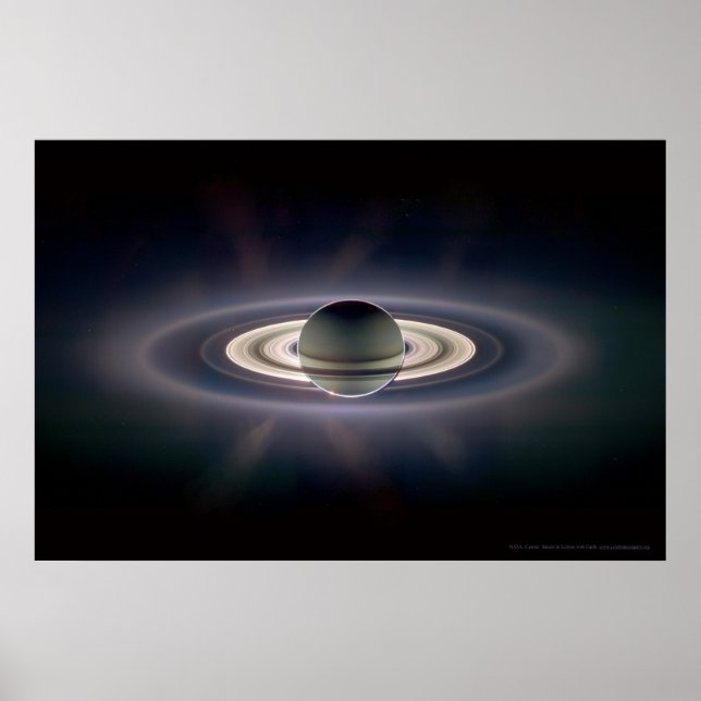 Saturn in Eclipse 18x12 (9x5) Poster (Vorne)