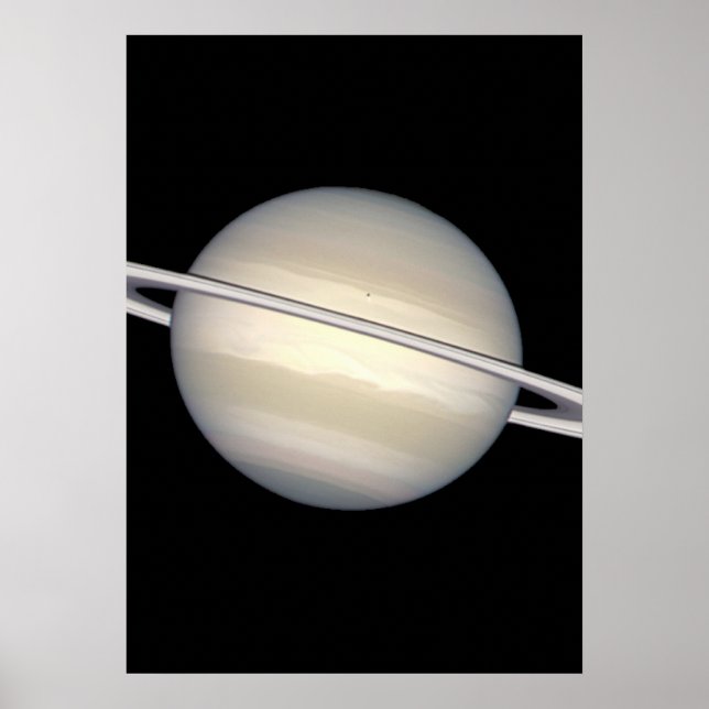 Saturn in natürlichen Farben Poster (Vorne)