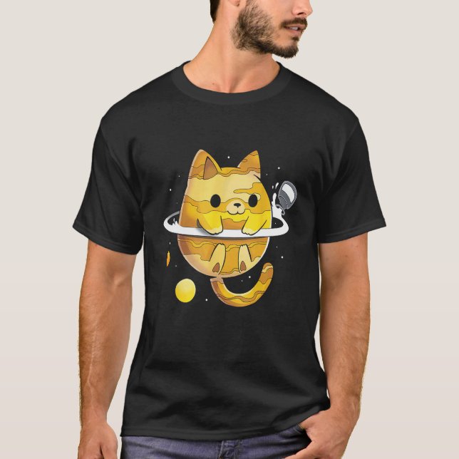 Saturn Katze T-Shirt (Vorderseite)