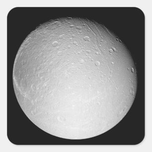 Saturn Mond Dione Quadratischer Aufkleber