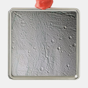 Saturn-Mond-Enceladus 4 Silbernes Ornament