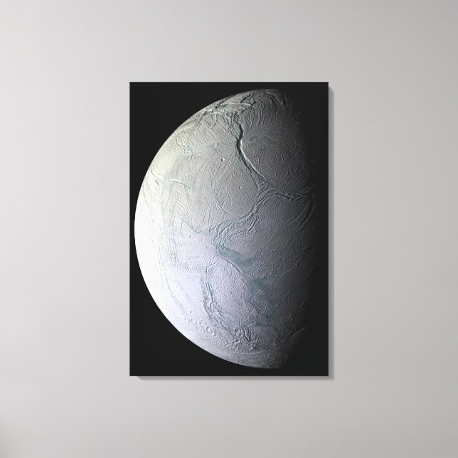 Saturn Mond Enceladus Leinwanddruck (Vorderseite)