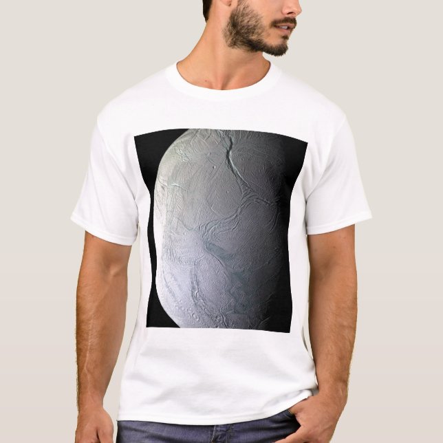 Saturn Mond Enceladus T-Shirt (Vorderseite)