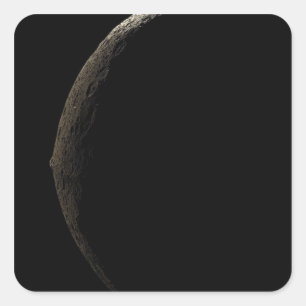 Saturn Mond Iapetus Quadratischer Aufkleber