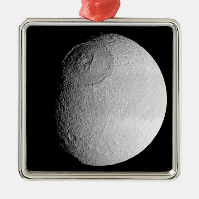 Saturn-Mond-Tethys 2 Ornament Aus Metall (Vorne)
