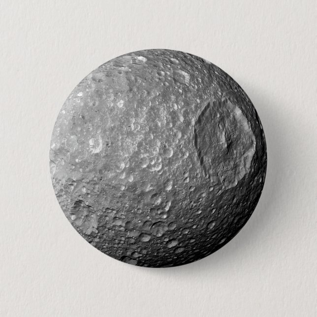 Saturn Moon Mimas Button (Vorderseite)