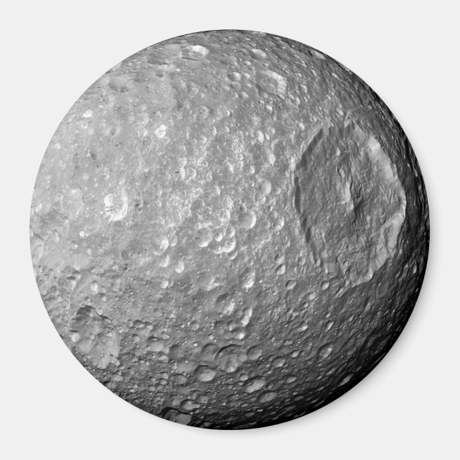 Saturn Moon Mimas Magnet (Vorne)