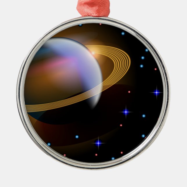 Saturn Ornament Aus Metall (Vorne)