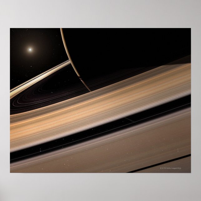 Saturn-Planet im Sonnensystem, nah-up 3 Poster (Vorne)