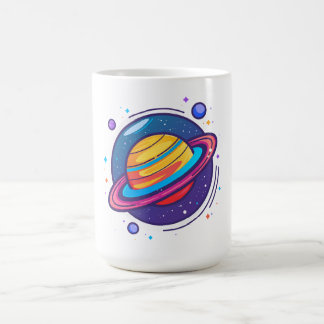 Saturn Planet Kaffee-Tasse – Kosmisches Design für Kaffeetasse