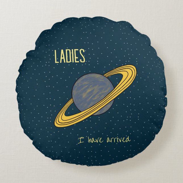 Saturn-Planet, Rundkissen Rundes Kissen (Vorderseite)