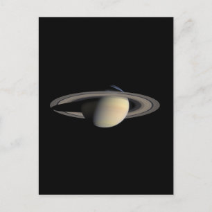 Saturn Planet schöne Ringe NASA Postkarte