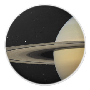 Saturn Planet Solar System mit Ringen Capricorn Keramikknauf