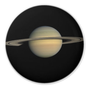 Saturn Planet Solar System mit Ringen Capricorn Keramikknauf