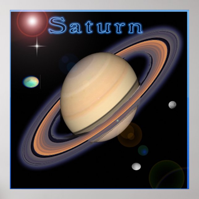 Saturn-Poster Poster (Vorne)
