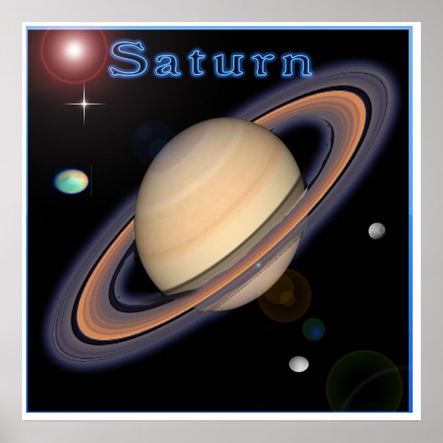 Saturn-Poster Poster (Vorne)