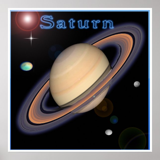 Saturn-Poster Poster (Vorne)