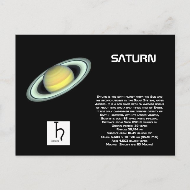 Saturn Postkarte (Vorderseite)