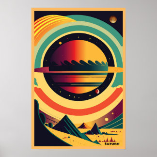 Saturn, Raumplakat Poster