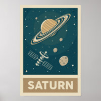 Saturn Retro Galaxy Satellite