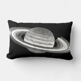 Saturn Retro Inspiriert monochrome Planet Space Lendenkissen