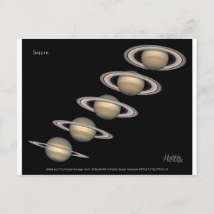 Saturn Rings tilt 1996-2000 Astronomie Geschenke Postkarte