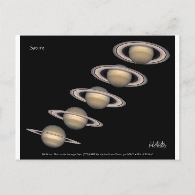 Saturn Rings tilt 1996-2000 Astronomie Geschenke Postkarte (Vorderseite)