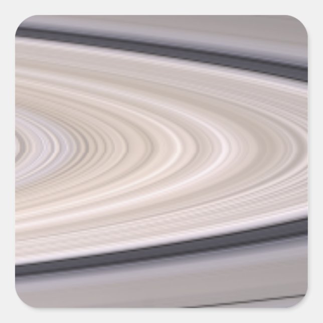 Saturn-Ringsystem Quadratischer Aufkleber (Vorderseite)