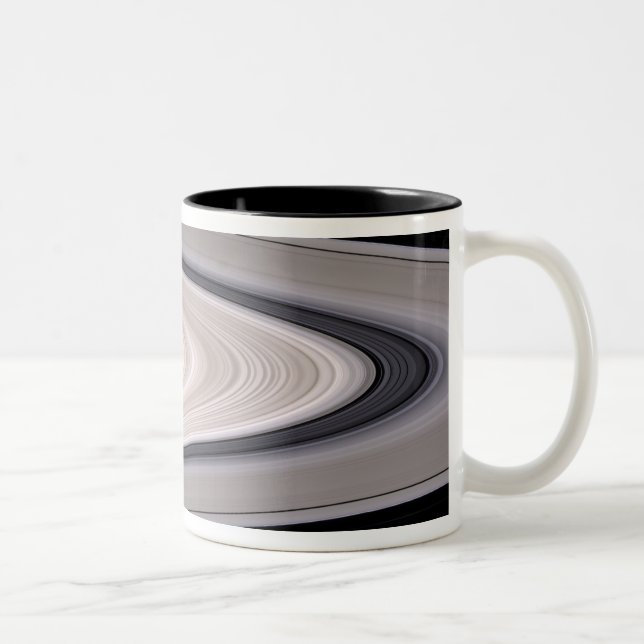 Saturn-Ringsystem Zweifarbige Tasse (Rechts)