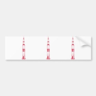 Saturn Rocket Autoaufkleber