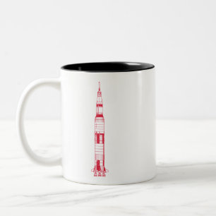 Saturn Rocket Zweifarbige Tasse
