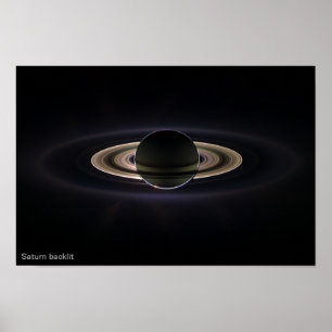 Saturn-Rückseite Poster