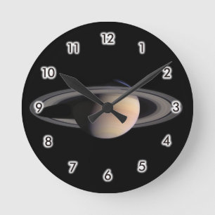 Saturn Runde Wanduhr