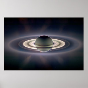 Saturn Solar Eclipse Poster