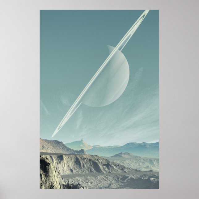 Saturn Space Art Poster (Vorne)