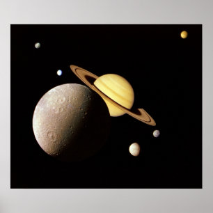 Saturn-Systems-Montage-Plakat-Druck Poster